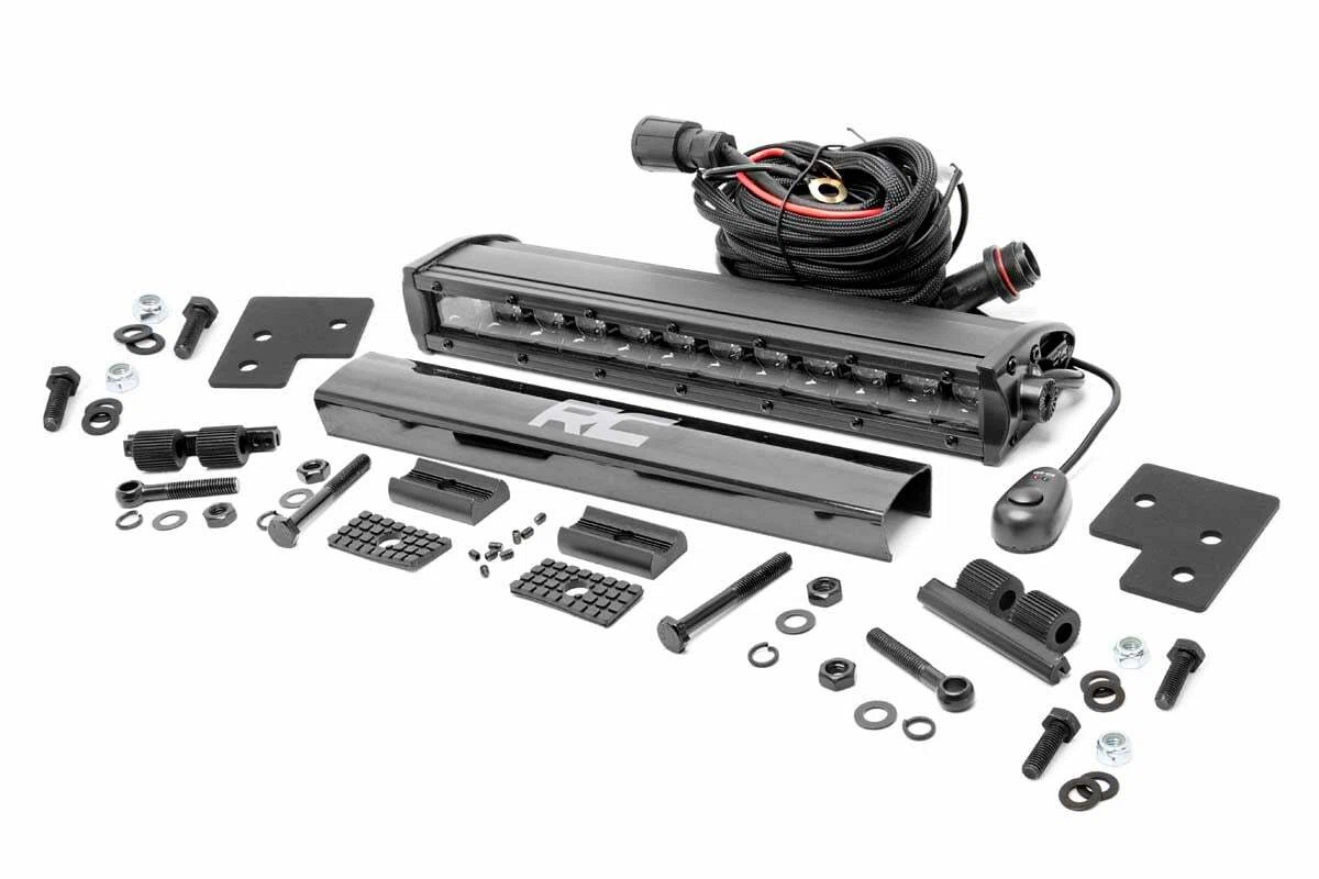 Fits Polaris Ranger XP 1000_1000 Crew LED Light Bumper Mount 12_ Black 93014